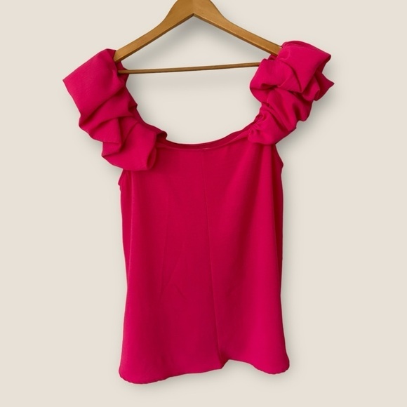 Haptics Pink Ruffle Top NWT - Picture 5 of 7
